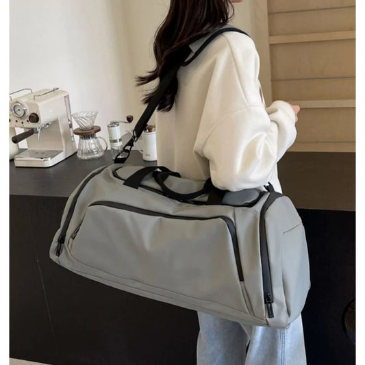 Fitness Bag Training Sports Large Capacity Travel Bag Dry-Wet Separation Handheld Crossbody Bag Soft Breathable Shoe Storage