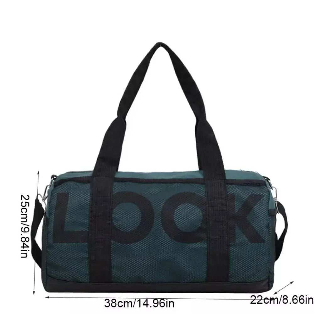 New Letter Printing Beach Shoulder Bag Large Capacity Solid color Travel Luggage Bag Nylon Handbag Fitness Yoga Bag