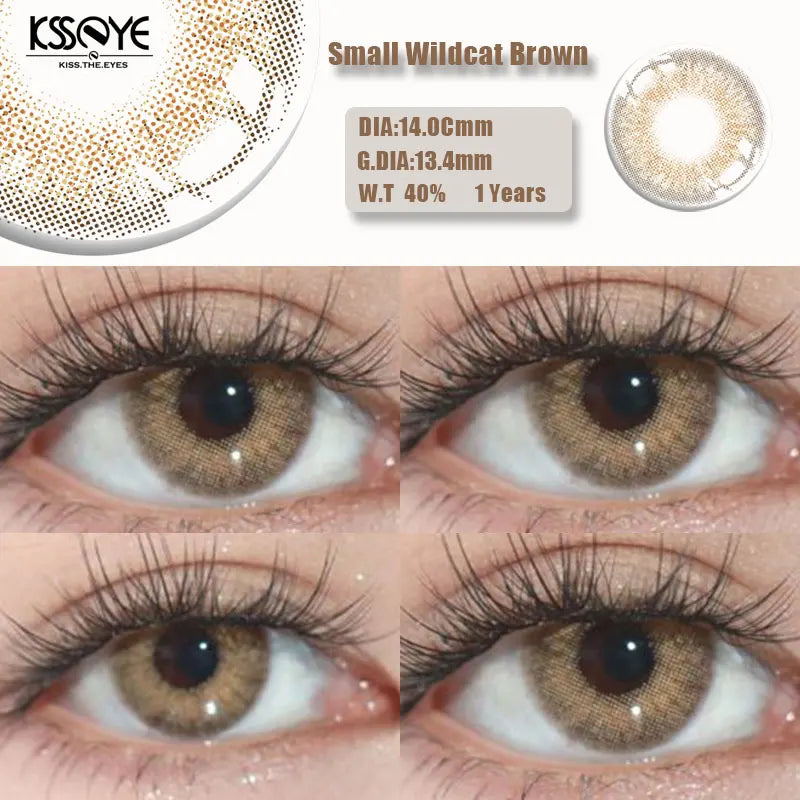 KSSEYE 1 Pair Natural Color Contact Lenses for Eyes with Myopia Diopter High Quality Eyes Color Lens Makeup Yearly Fast Shipping