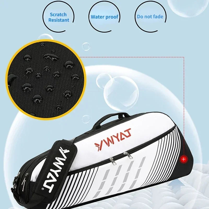 2024 New Badminton Bag Tennis Racket Bag Large Capacity Racket Bag With Separated Shoes Bag Sports Gymbag Squash Racquet Bag