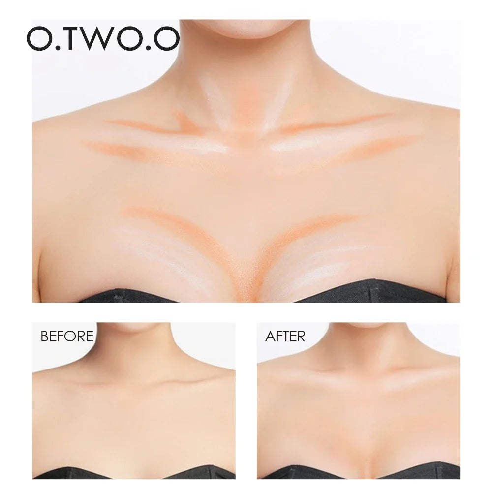 O.TWO.O Double Head Contour Concealer Stick Waterproof Matte Finish Brighten Highlighters Contouring Pen For Face Makeup