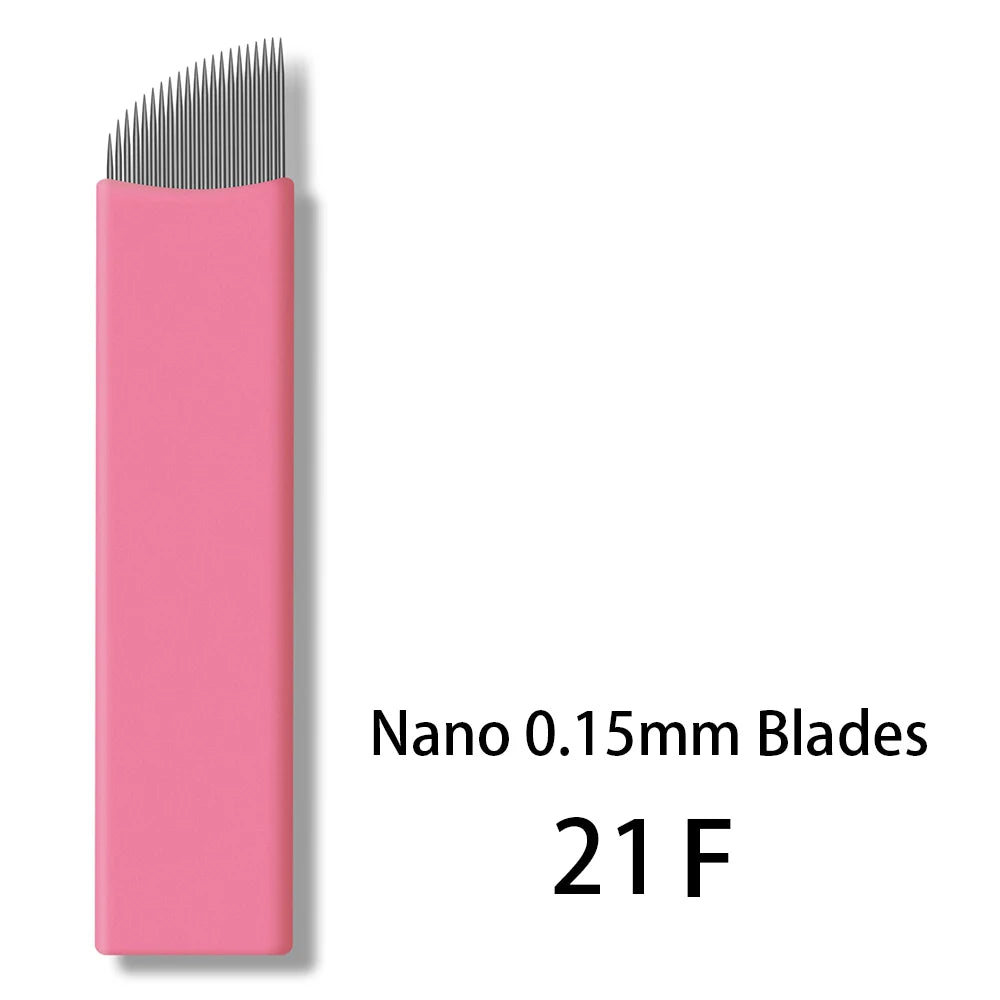 50pcs/Box 0.15mm Microblading Needles Permanent Makeup Eyebrow Tattoo Manual Nano Blades Needles