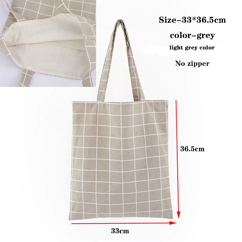 Canvas Bag Storage Bag Grocery Bag Eco-Friendly foldable Bag folding Pocket Tote Portable Shoulder Handbags Food Shopping bag