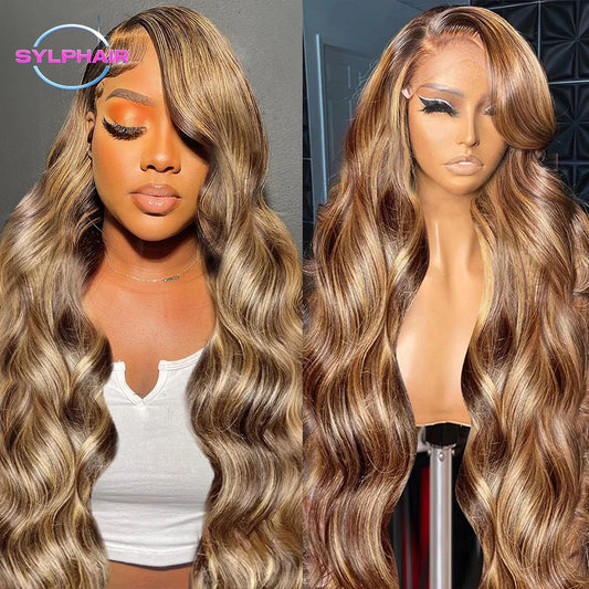 Highlight Wig Human Hair Body Wave Brazilian Hair 13x6 Hd Lace Frontal Wig For Women Glueless Blonde Lace Front Wig Human Hair