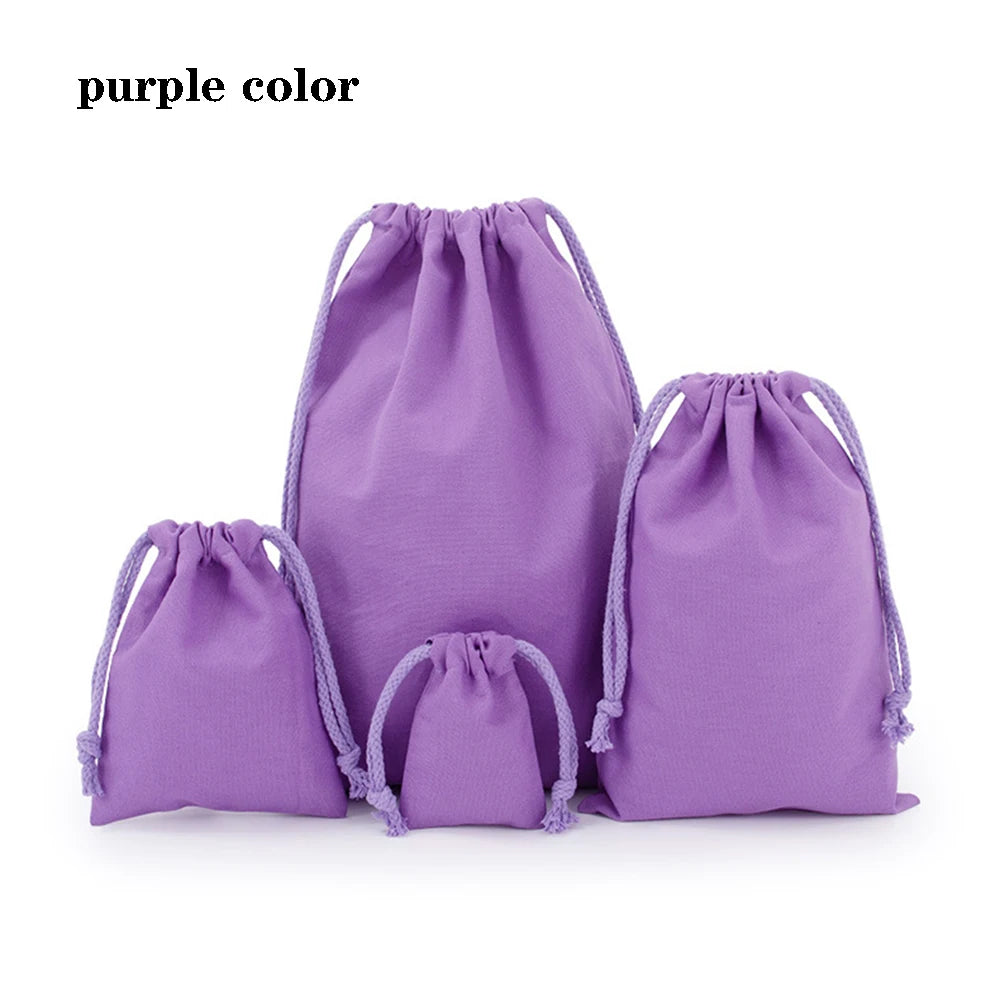 Drawstring bag Cotton Storage organizer Tote Portable Handbags Grocery Shopping Shoulder bags Canvas foldable Travel Storage Bag