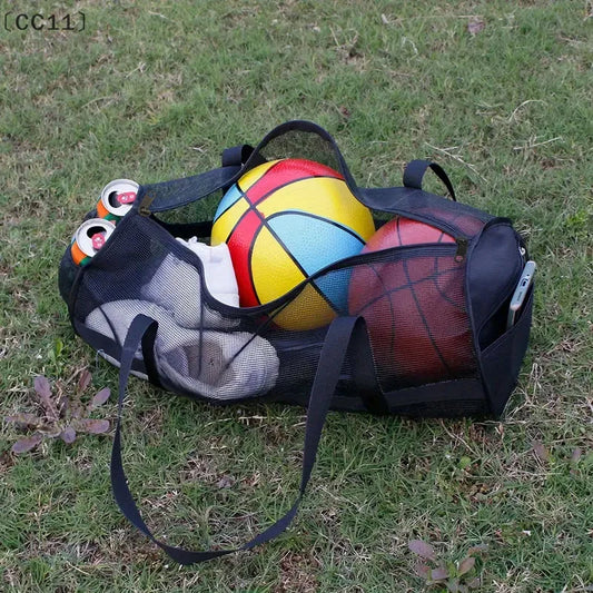 〔CC11〕Black Yoga Pad Carrier Bag Basketball Volleyball Bag Sports Fitness Storage Bag Mesh Pilates Bodybuilding Sports Bag