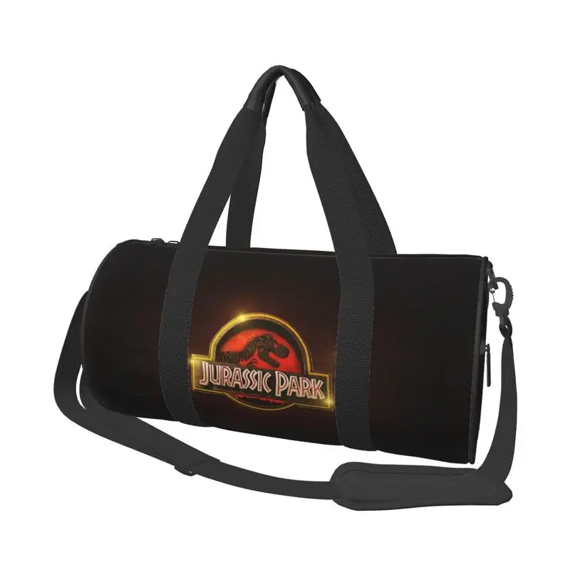 Jurassic Park Overnight Duffel Bags Weekend Carry-On Tote Luggage Bag with Zipper for Practice Canvas Travel Bag for Gym Sport