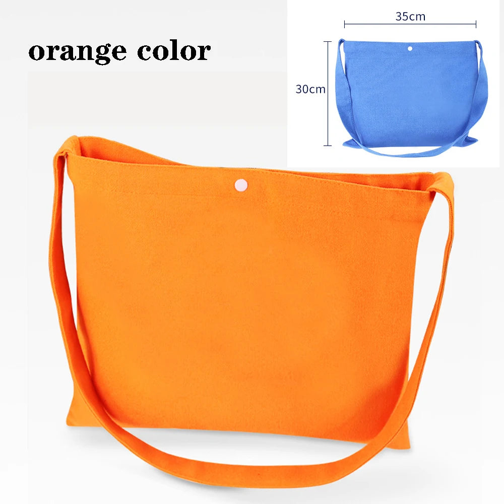 Canvas Cloth Bag Cotton Shopping grocery bags Resuable fabric shoulder bag Folding Tote Portable Handbags School Pen Storage Bag