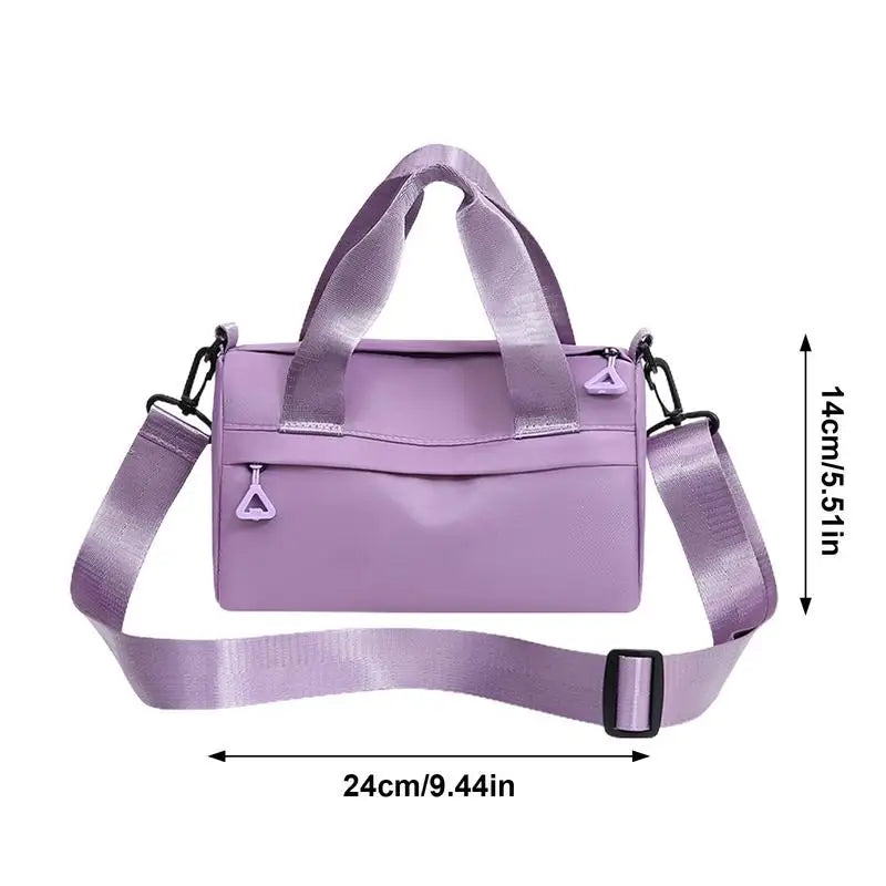 Small Gym Bags Multipurpose Zippered Fitness Bags Outdoor Tote Bag With Shoulder Straps Portable Crossbody Bags For Hiking