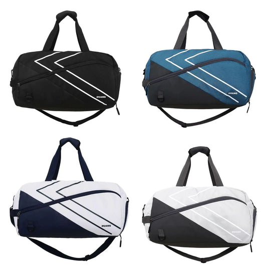 Tennis Racquet Crossbody Bag with Shoes Compartment Oxford Cloth Gym Duffel