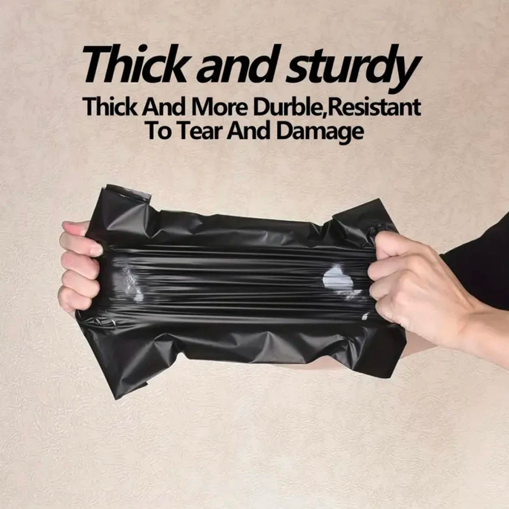 50Pcs Shipping Envelope Bags Plastic Express Envelope Storage Bags Black Color Mailing Bags Self Adhesive Seal Courier Bag