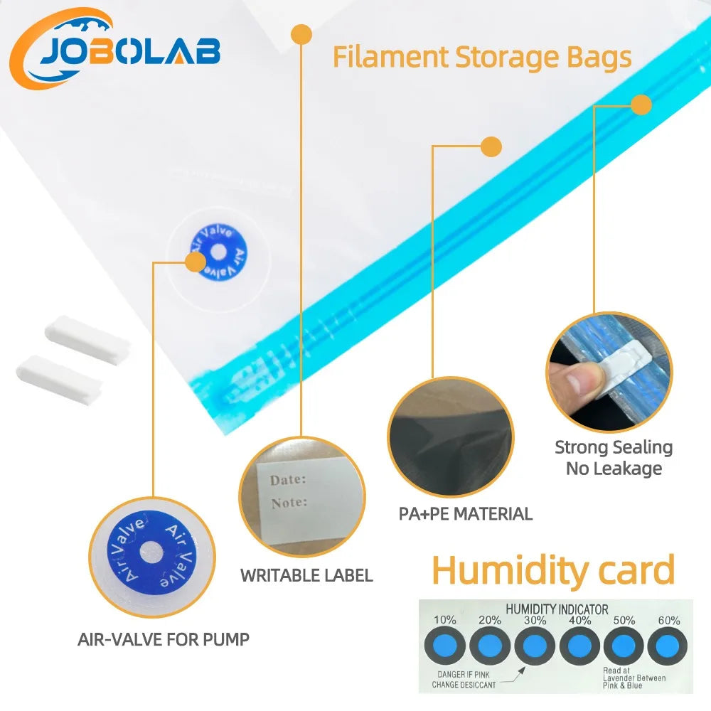 2-30 Bags Filament Storage Vacuum Bag 3D Printer PLA/ABS/PETG Filament Dryer Safekeeping Humidity Resistant For 3D Printer Parts