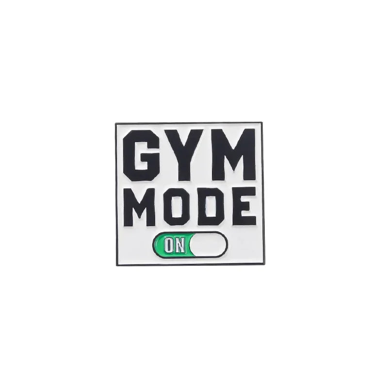 Gym Mooe Enamel Pins No Pain No Gain Excitation Encourage Brooches Backpack Lapel Badge Sports Lover Jewelry Gifts Free Shipping