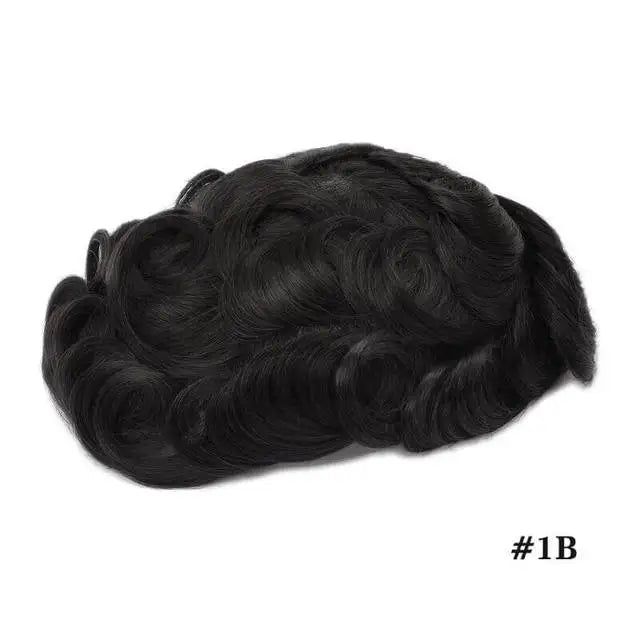 Skinlike HDLace PU Men Toupee Human Hair Wig HDWIGS Human Remy Hair System Units Natural Hair Replacement HD Lace PU Hair Topper