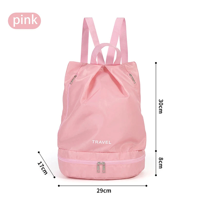 〔CC11〕Wet Dry Separation Fitness Bag Swimming Bag Waterproof Travel Sport Bag Basketball Soccer Pouch Hiking Climbing Backpack
