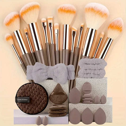 Professional Makeup Brush Set 8-33Pcs Soft Makeup Brushes Kit Cosmetic Foundation Powder Eyeshadow Kabuki Blending Beauty Tool