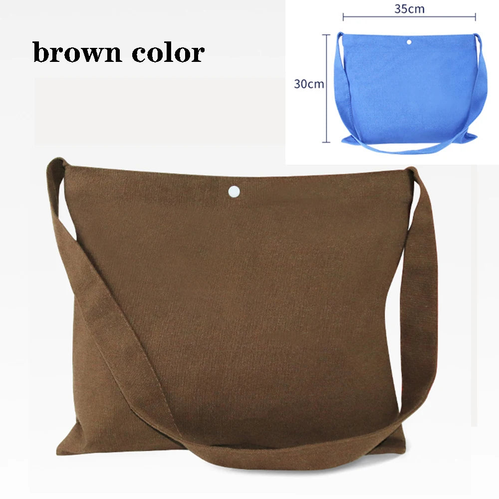 Canvas Cloth Bag Cotton Shopping grocery bags Resuable fabric shoulder bag Folding Tote Portable Handbags School Pen Storage Bag