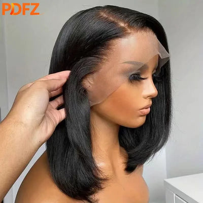 100% Real Human Hair Wigs Bob Wig Human Hair 13x4 HD Lace Wigs Glueless Wigs Human Hair Straight Human Hair Wigs Pre Plucked