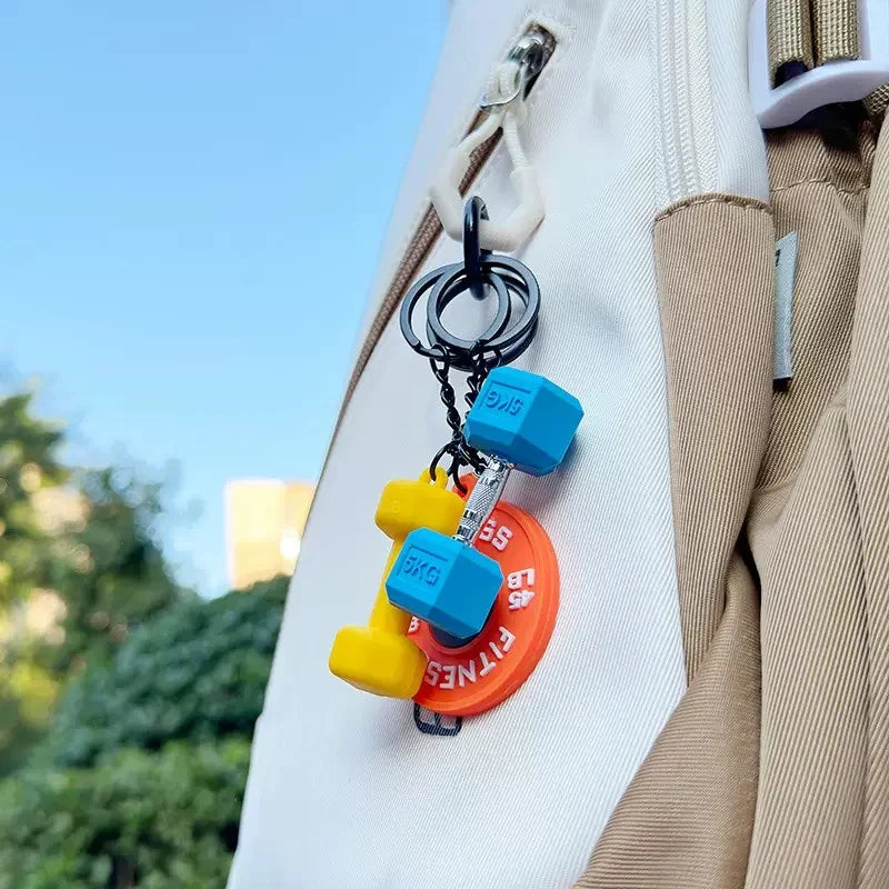 Creativity Weight Piece Barbell Keychain Gym Gifts for Gym Love Weight Piece Detachable Barbell Key Chain Charm Bag Pendant