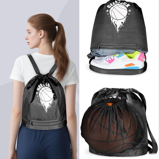 Basketball Backpacks Lightweight Wet Dry Separation Shoe Storage Oxford Cloth Sport Backpack Adjustable Strap Weekend Travel Bag