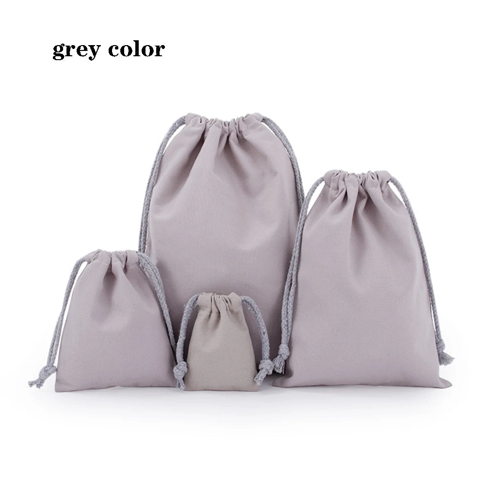 Drawstring bag Cotton Storage organizer Tote Portable Handbags Grocery Shopping Shoulder bags Canvas foldable Travel Storage Bag