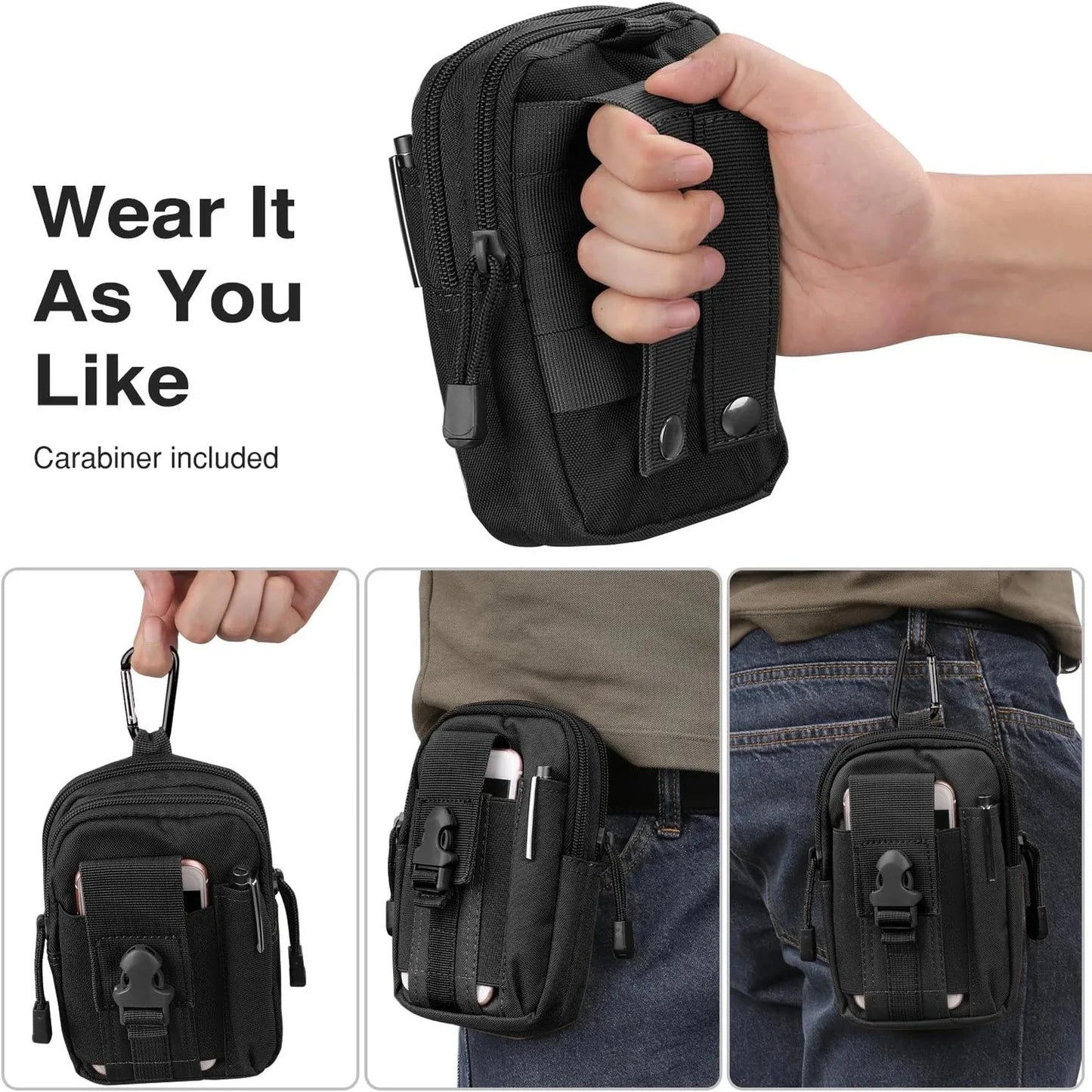 Magnetic Gym Phone Sling Bag for Men Women GYM Floor Organizer Sport Chest Crossbody Handle Pouch for Earphone Key Water Bottle