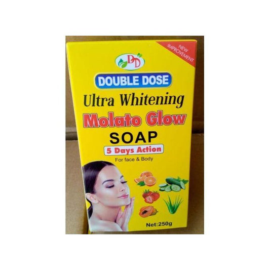 DOUBLE DOSE Molato Ultra Whitening 5 Days Action Face And Body Soap For Moisturizing, Brightening