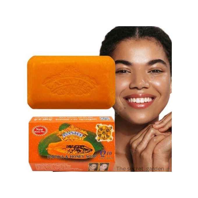 Asantee Papaya And Honey Skin Whitening Anti Acne Facial Soap 1pc-3pcs