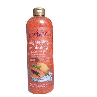 Pretty Be PAPAYA & Carrot Oil Brightening & Exfoliating Body Wash. Cleans, Removes Dead Skin & Smooths