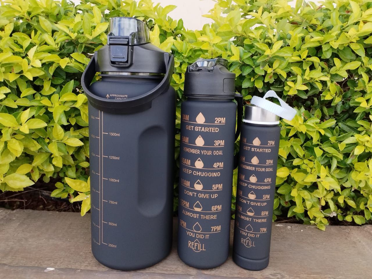 Motivational water bottle 3in 1